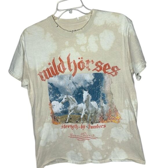 PacSun Men’s Wild Horse Bleached Short Sleeve T-shirt. Size Small. - Picture 1 of 6